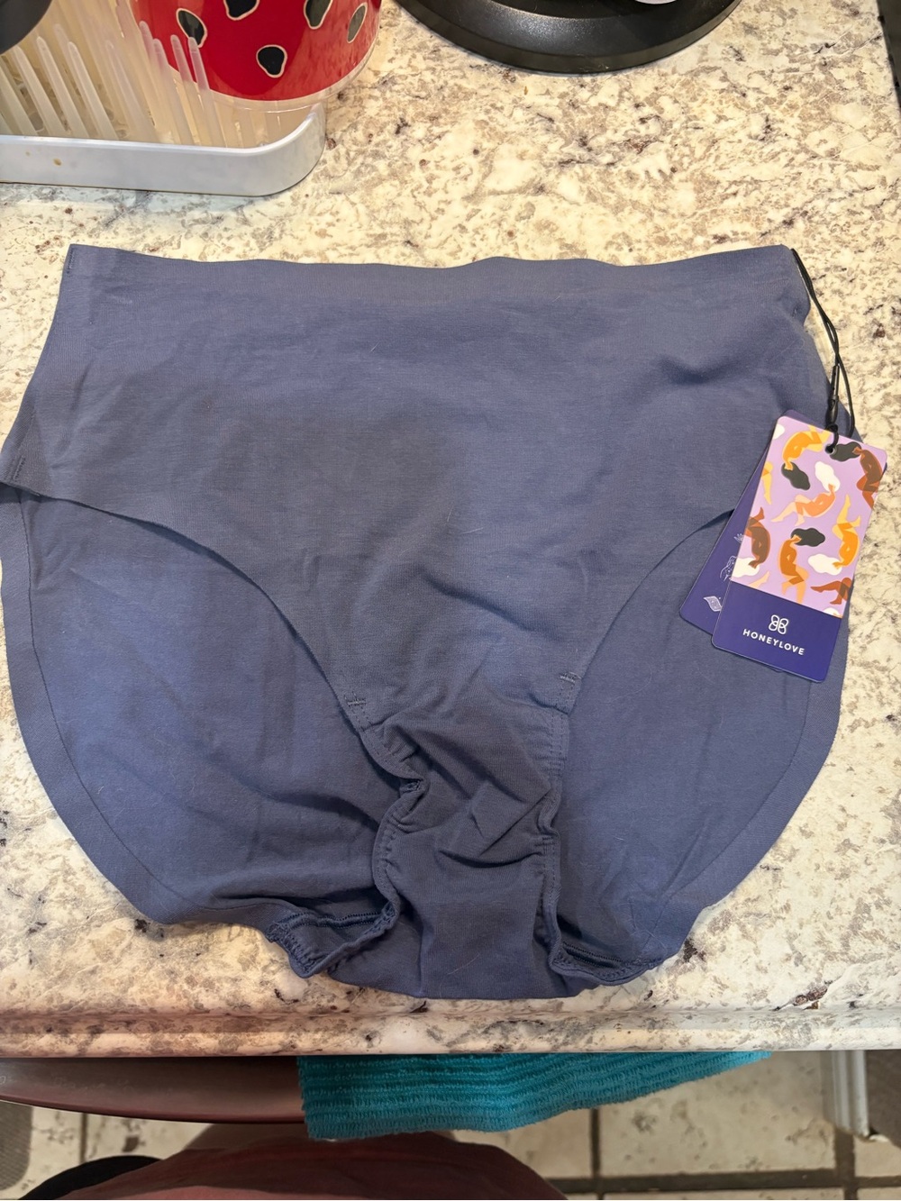 Honeylove High-Waist Seamless Briefs in Navy Blue
